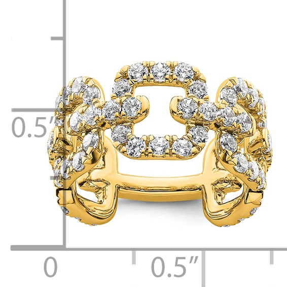 True Origin 14K Yellow Gold 2 3/8 carat Lab Grown Diamond VS+ F+ Complete Band