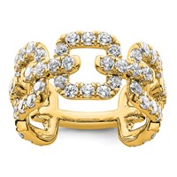 True Origin 14K Yellow Gold 2.38 Carat Lab Grown Diamond VS+ F+ Complete Band view 1
