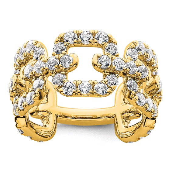 True Origin 14K Yellow Gold 2 3/8 carat Lab Grown Diamond VS+ F+ Complete Band