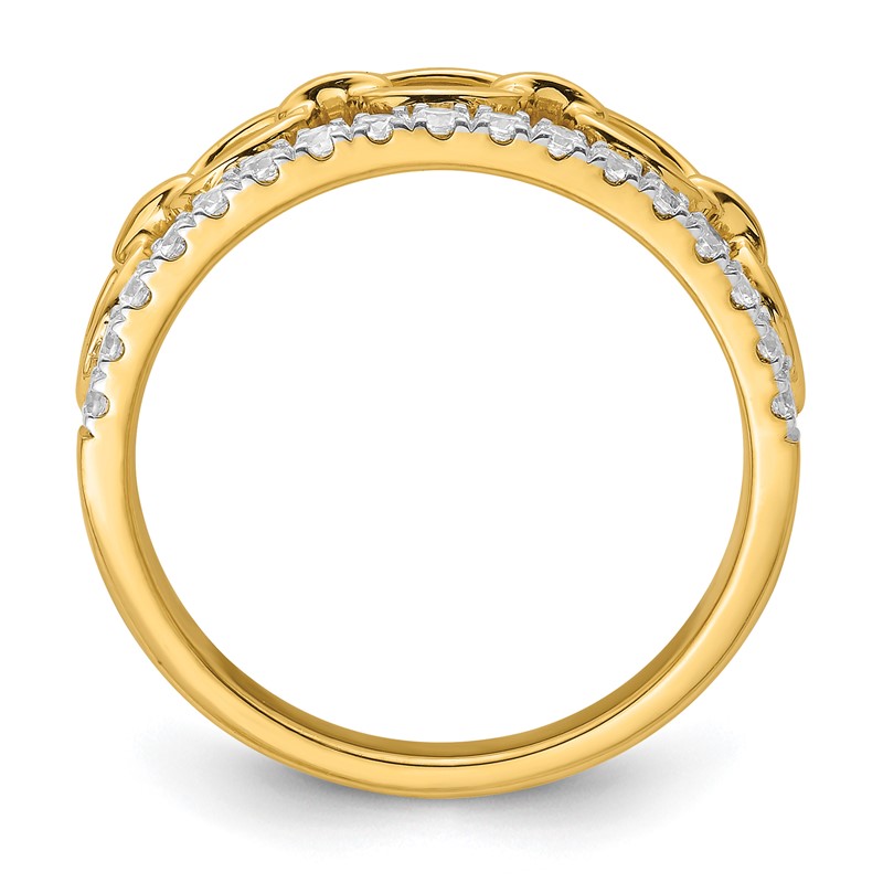 True Origin 14k Two-tone 1/3 carat Lab Grown Diamond VS D E F Band