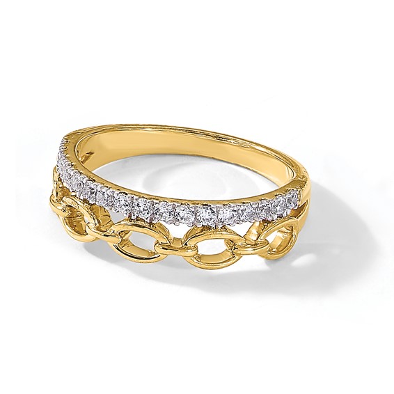 True Origin 14K Two-tone 1/3 carat Lab Grown Diamond VS+ F+ Complete Band