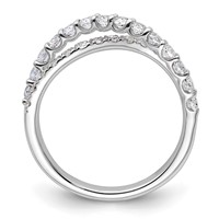 True Origin 14K White Gold 1 Carat Lab Grown Diamond VS+ F+ Complete Crisscross Band view 2