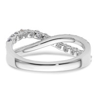 True Origin 14K White Gold 1 Carat Lab Grown Diamond VS+ F+ Complete Crisscross Band view 5