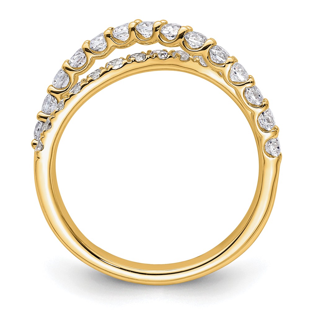 True Origin 14k 1 carat Lab Grown Diamond VS D E F Crisscross Band (RM9989-099-YLD)