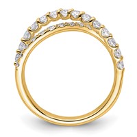 True Origin 14K Yellow Gold 1 Carat Lab Grown Diamond VS+ F+ Complete Crisscross Band view 2