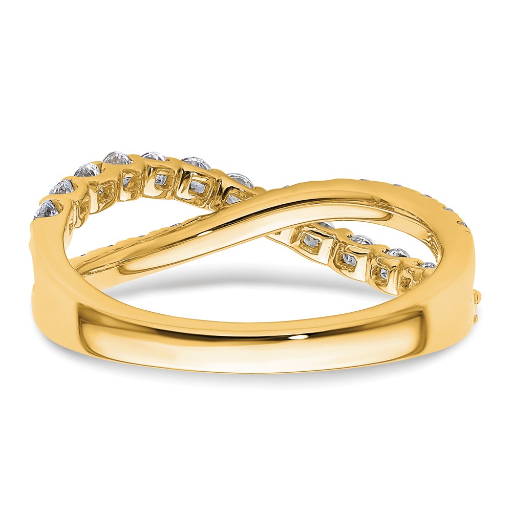 True Origin 14k 1 carat Lab Grown Diamond VS D E F Crisscross Band (RM9989-099-YLD)