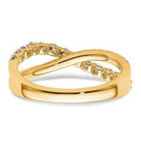 True Origin 14K Yellow Gold 1 Carat Lab Grown Diamond VS+ F+ Complete Crisscross Band view 5