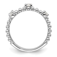 True Origin 14K White Gold 0.38 Carat Lab Grown Diamond VS+ F+ Complete Triple Band view 2