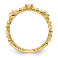 True Origin 14K Yellow Gold 0.38 Carat Lab Grown Diamond VS+ F+ Complete Triple Band view 2