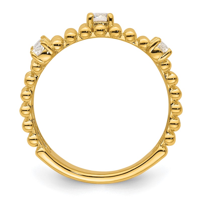 True Origin 14k 3/8 carat Lab Grown Diamond VS D E F Triple Band