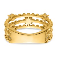 True Origin 14K Yellow Gold 0.38 Carat Lab Grown Diamond VS+ F+ Complete Triple Band view 5