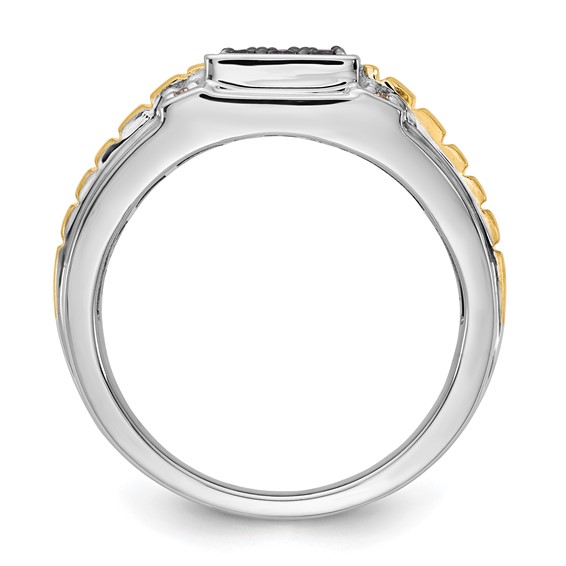 10k Two-tone Brown Diamond Ring