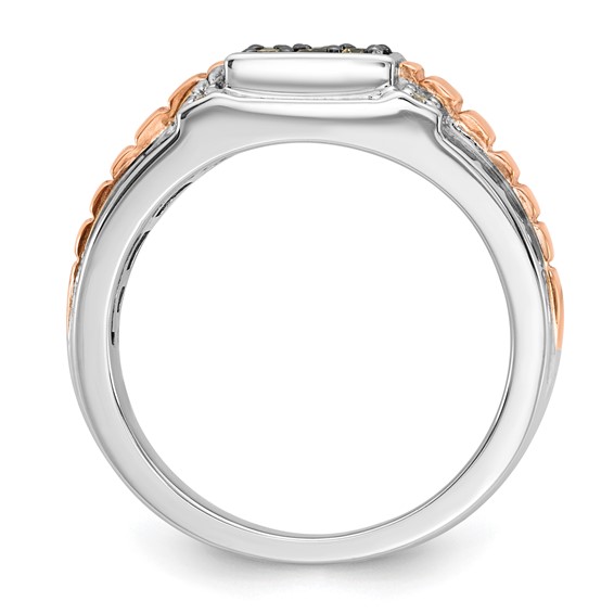 10k Two-tone Brown Diamond Ring