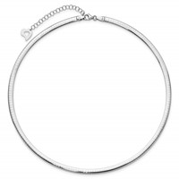 14K Two-tone 4mm Lightweight Reversible Omega Necklace Plus 2 Inch Heart Chain Extender, 16" view 3