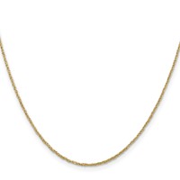 14K 1.1mm Yellow Gold Ropa Chain with Spring Ring Clasp, 14" view 2