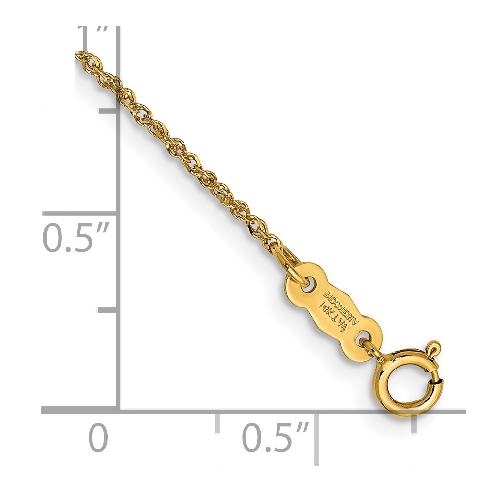 14K 6 inch 1.1mm Ropa with Spring Ring Clasp Chain (RPA020-6)