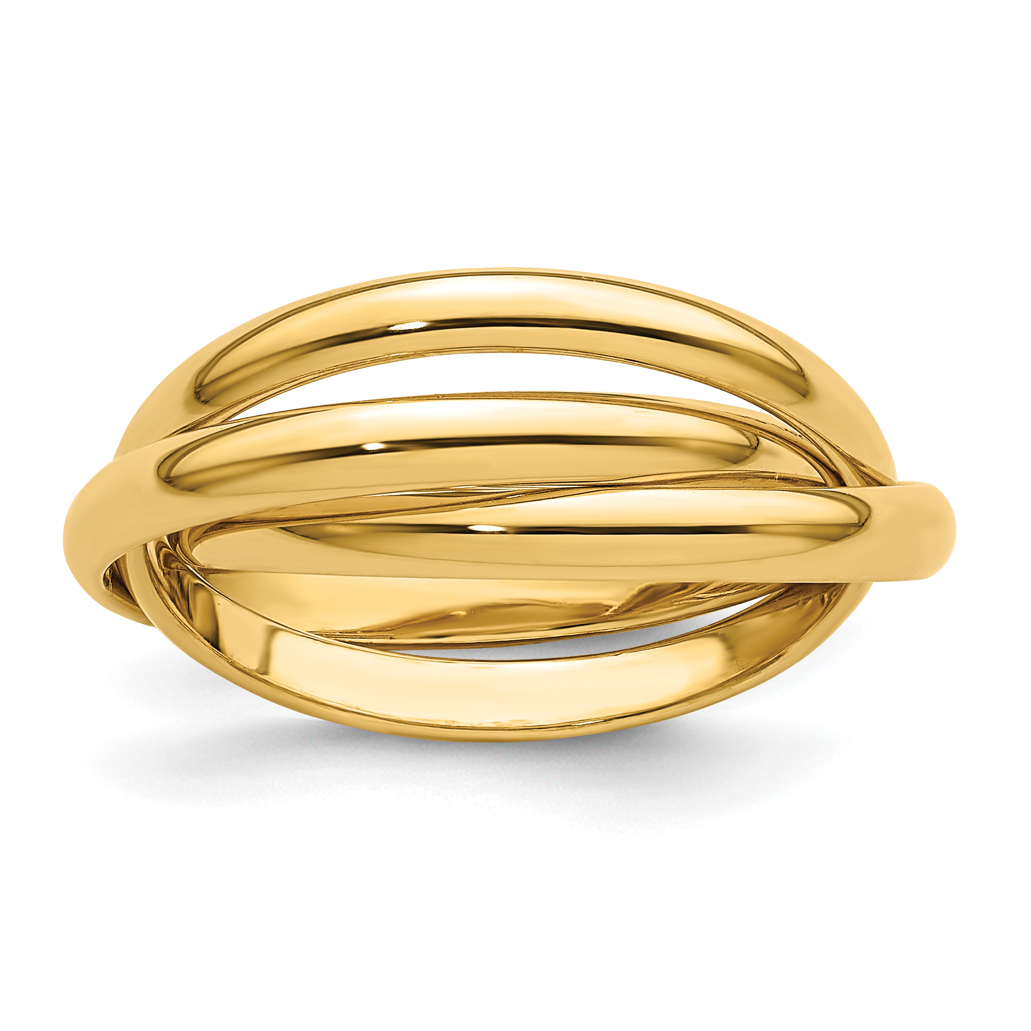 14k Polished Rolling Ring Size 8 (RR1-8)