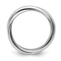 14K White Gold Polished Rolling Ring view 2