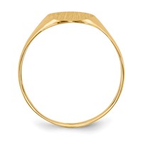 14K 8.5x10.0mm Oval Closed Back Signet Ring view 2