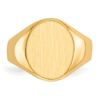 18K Yellow Gold Signet Ring view 4