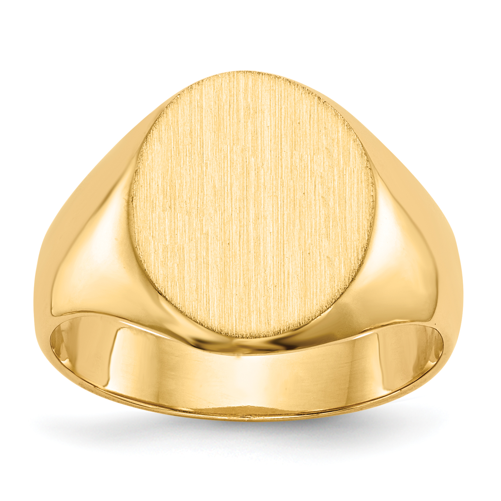14k 11.0x12.5mm Closed Back Signet Ring (RS103)