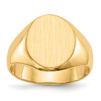 18K Yellow Gold Signet Ring view 1