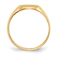 14K Yellow Gold 11.5x13.0mm Oval Closed Back Mens Signet Ring view 2