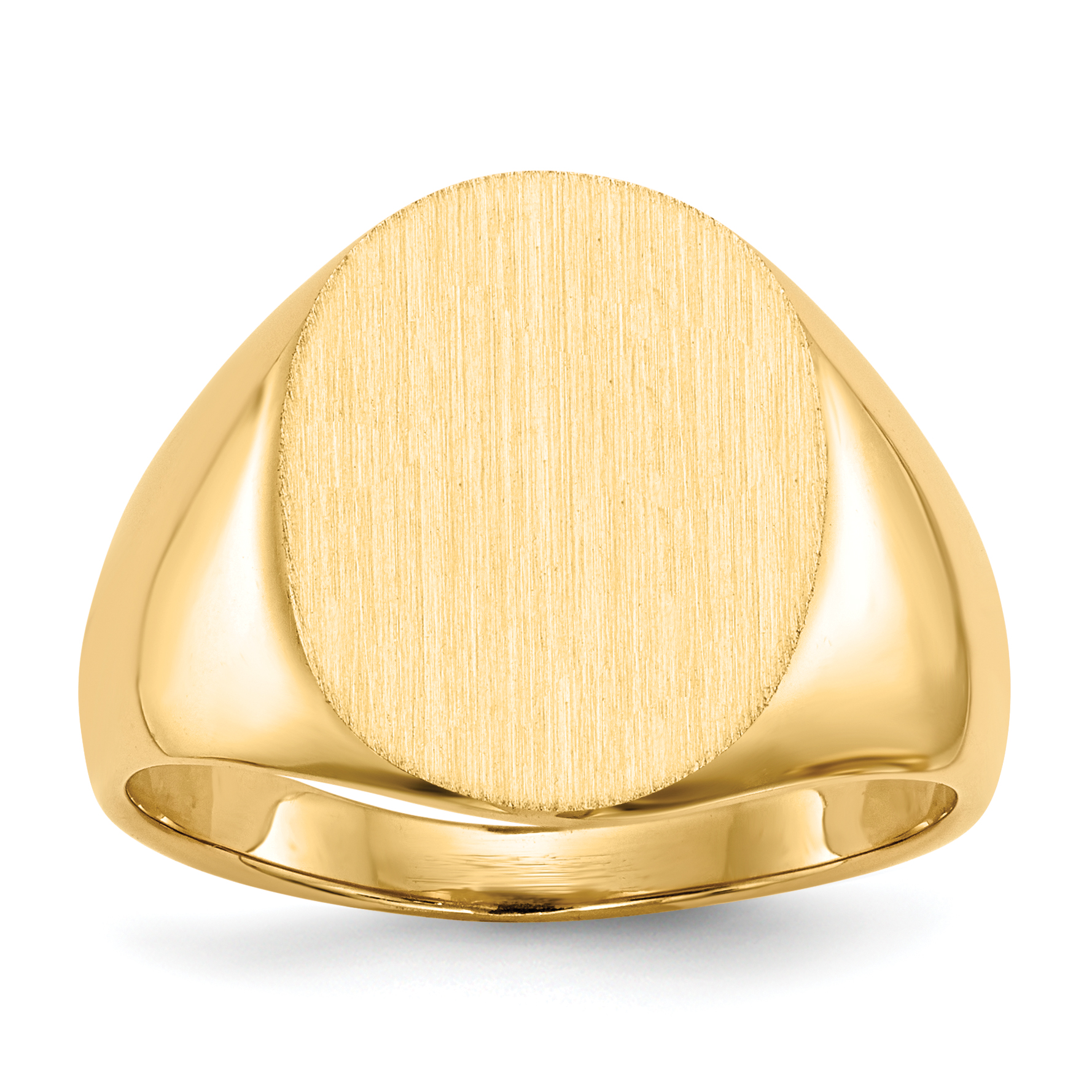 14k 13.0x16.0mm Closed Back Signet Ring (RS106)