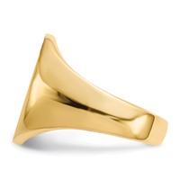14K Yellow Gold 14.0x 18.0mm Oval Closed Back Mens Signet Ring view 3