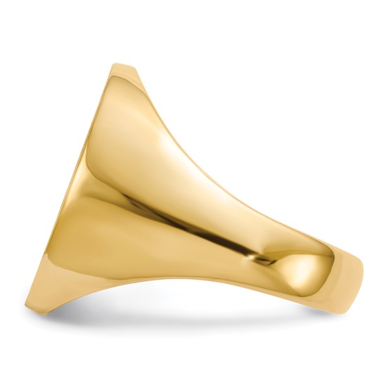 10k 15.5x19.0mm Closed Back Mens Signet Ring