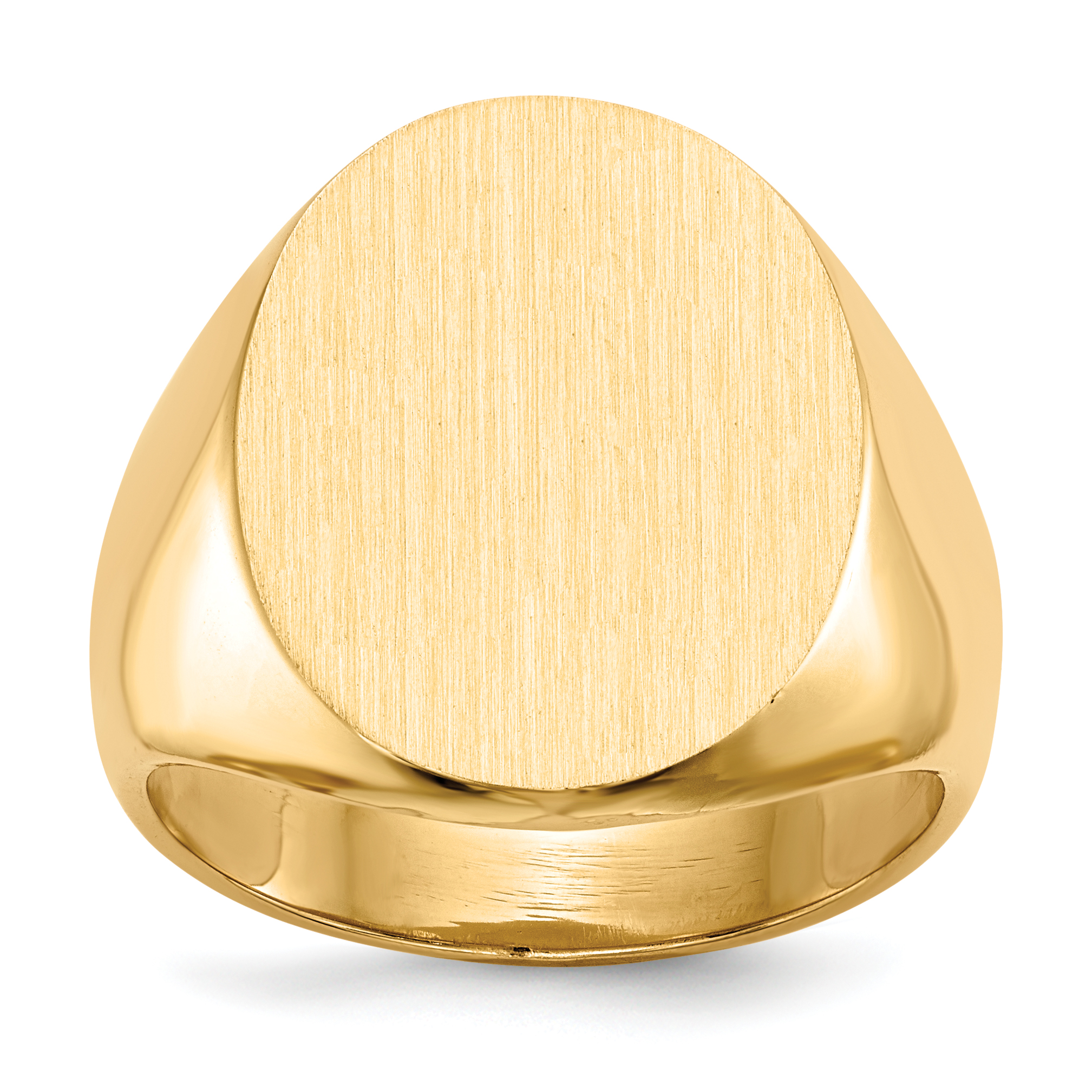 14k 15.5x19.0mm Closed Back Mens Signet Ring (RS108)