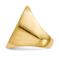 14K Yellow Gold 19.0x26.5mm Oval Closed Back Mens Signet Ring view 3