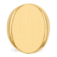 14K Yellow Gold 19.0x26.5mm Oval Closed Back Mens Signet Ring view 4