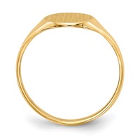 14K Yellow Gold 8.5x 10.0mm Oval Open Back Signet Ring view 2