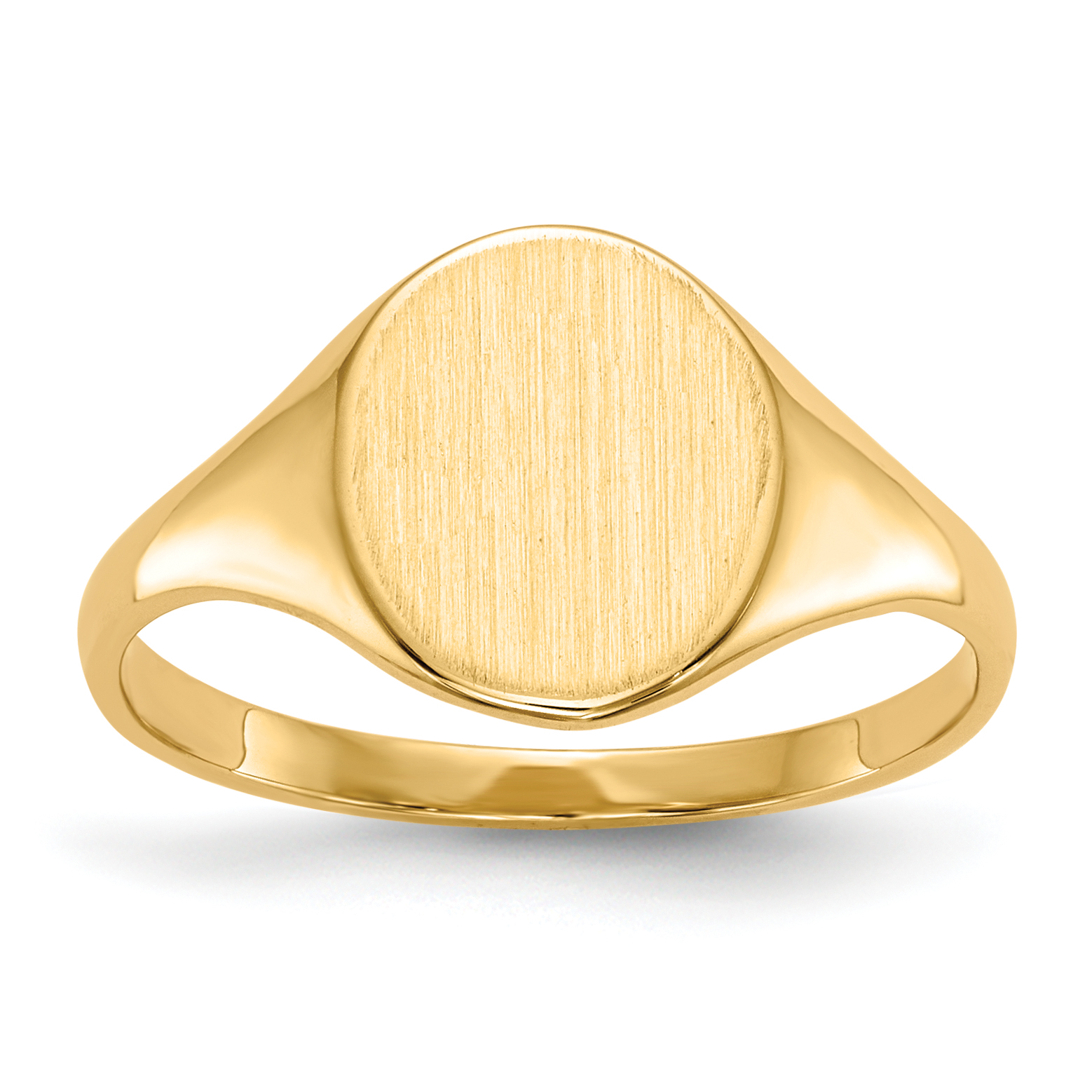 10k 10.0x8.5mm Open Back Signet Ring (10RS112)