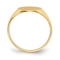 14K Yellow Gold 9.5x 11.0mm Oval Open Back Signet Ring view 2