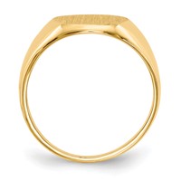 14K Yellow Gold 11.0x 12.5mm Oval Open Back Signet Ring view 2