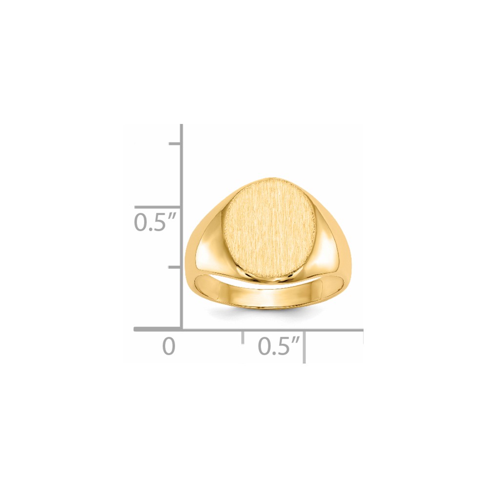 14k 11.0x12.5mm Open Back Signet Ring (RS114)