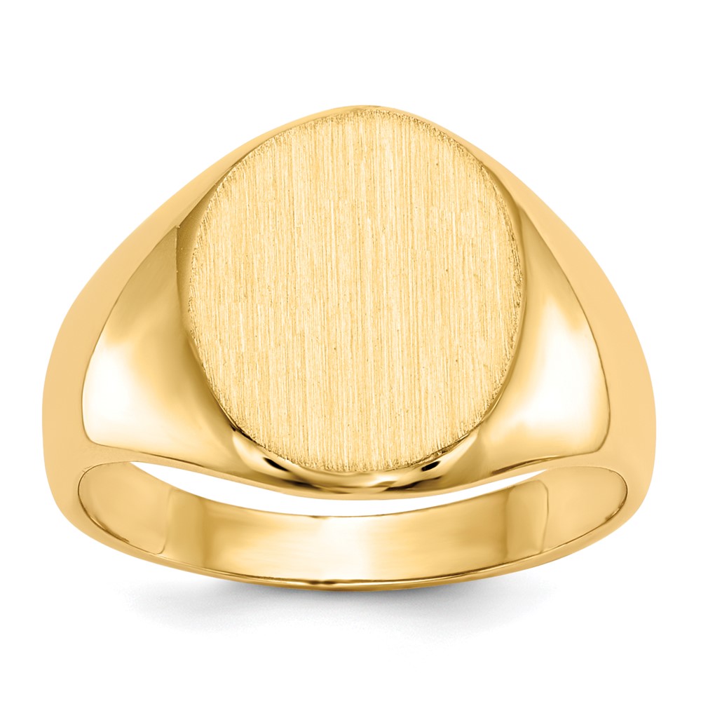 10ky 12.5×11.0mm Open Back Signet Ring