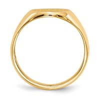 14K 11.5x13.5mm Oval Open Back Signet Ring view 2