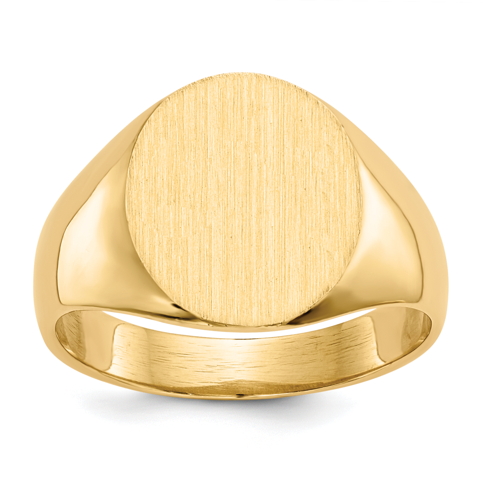 14k 11.5x13.0mm Open Back Mens Signet Ring (RS116)