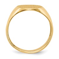 14K 12.5x16.0mm Oval Open Back Mens Signet Ring view 2