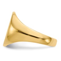14K 12.5x16.0mm Oval Open Back Mens Signet Ring view 3