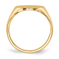 14K 14.0x18.0mm Oval Open Back Mens Signet Ring view 2