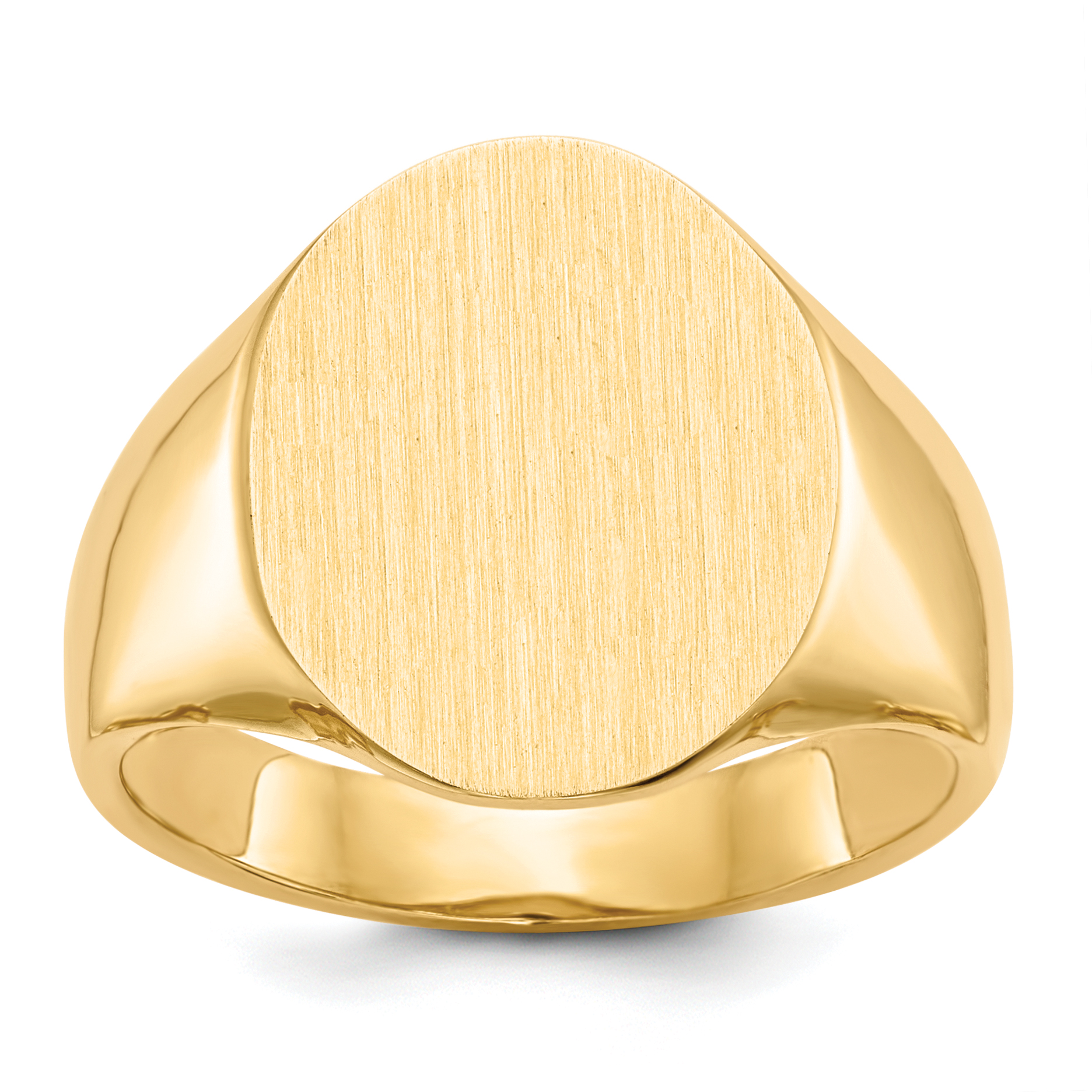 10k 16.0x14.0mm Open Back Men's Signet Ring (10RS118)