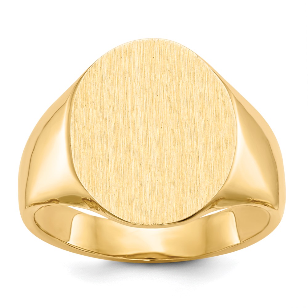 10k 16.0×14.0mm Open Back Men’s Signet Ring