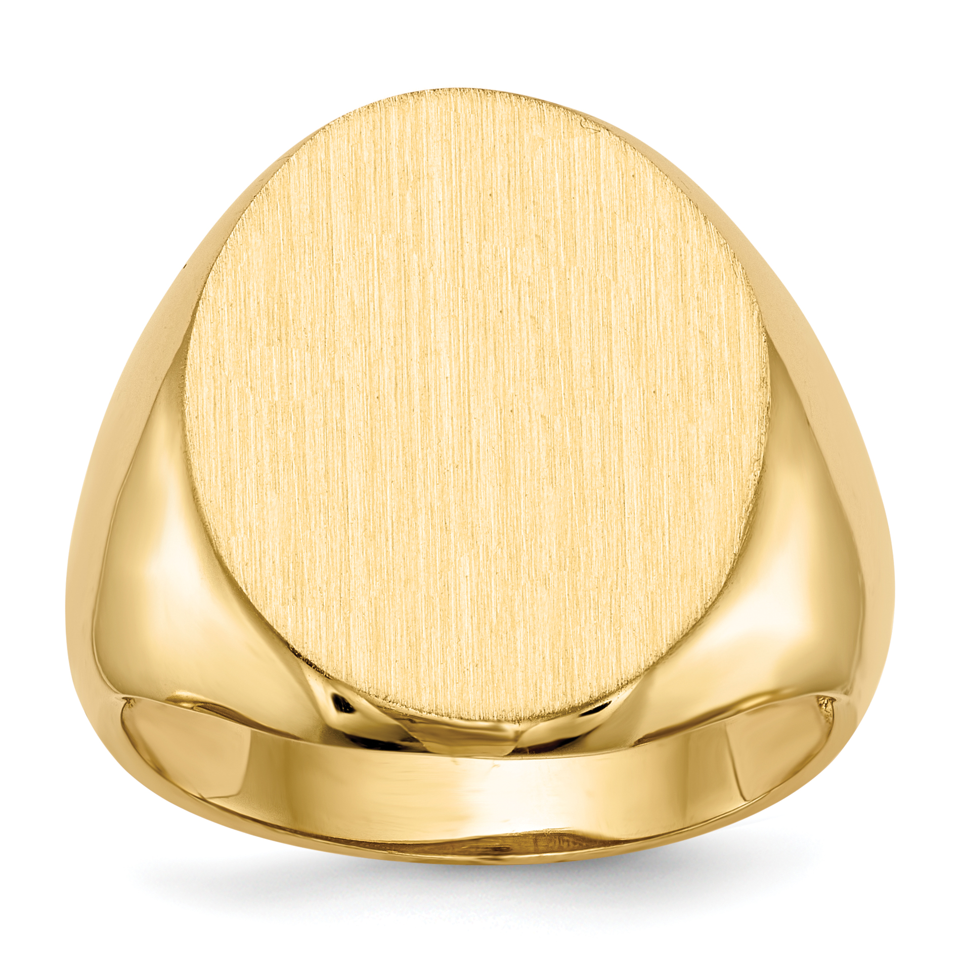 14k 16.5x20.0mm Open Back Mens Signet Ring (RS120)