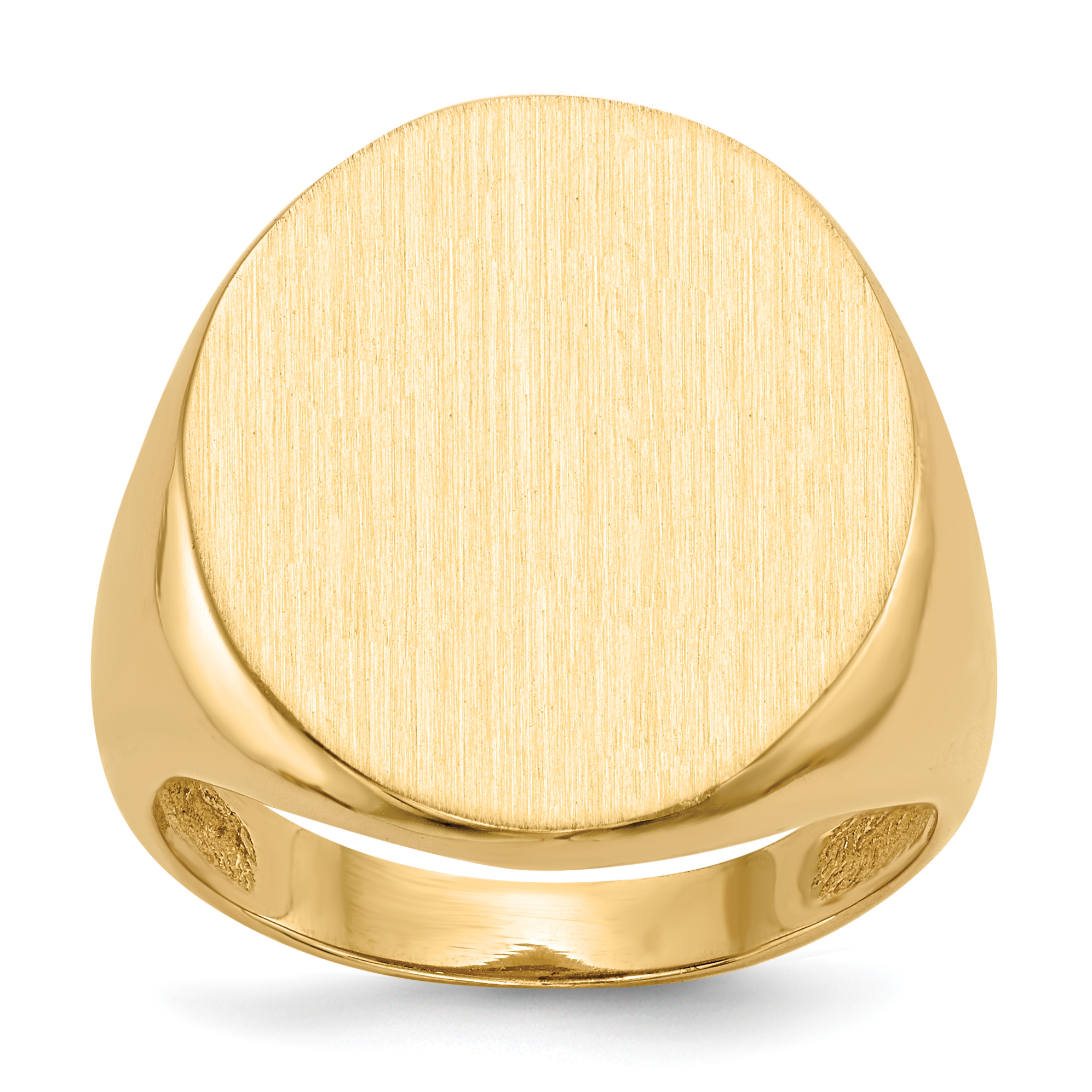 14k 18.0x22.0mm Open Back Mens Signet Ring (RS121)