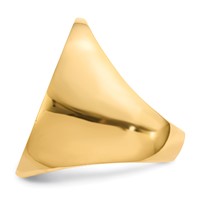 14K Yellow Gold 19.0x 26.5mm Oval Open Back Mens Signet Ring view 3
