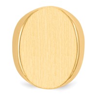 14K Yellow Gold 19.0x 26.5mm Oval Open Back Mens Signet Ring view 4